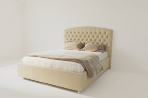 Кровать Берлин с ПМ 1600 (экокожа бежевая) в Игре - igra.ok-mebel.com | фото 3