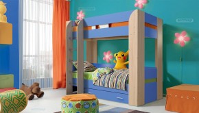 Кровать детская 2-х ярусная Юниор-6 с ящиком ЛДСП (800*1900) в Игре - igra.ok-mebel.com | фото