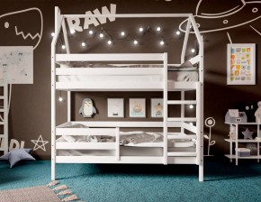 Кровать-домик двухъярусная 80*190 Белый в Игре - igra.ok-mebel.com | фото 2