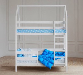 Кровать-домик двухъярусная 80*190 Белый в Игре - igra.ok-mebel.com | фото 4