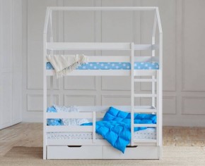 Кровать-домик двухъярусная 80*190 Белый в Игре - igra.ok-mebel.com | фото 5