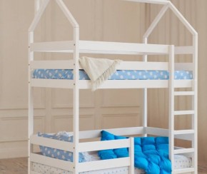 Кровать-домик двухъярусная 80*190 Белый в Игре - igra.ok-mebel.com | фото 6