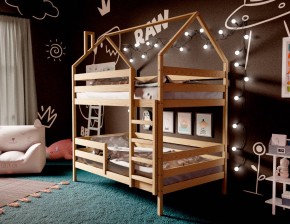 Кровать-домик двухъярусная 80*190 без покраски в Игре - igra.ok-mebel.com | фото 2