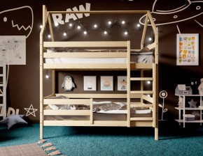 Кровать-домик двухъярусная 80*190 без покраски в Игре - igra.ok-mebel.com | фото 3