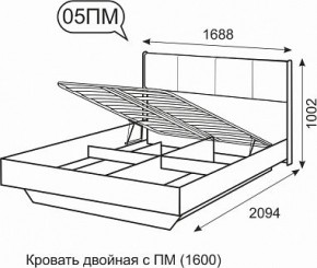 Кровать двойная 1600 с П/М Берлин 5 в Игре - igra.ok-mebel.com | фото 3