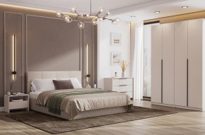 Кровать двойная №4 с основанием (Бежевый) в Игре - igra.ok-mebel.com | фото 3