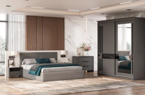 Кровать двойная №4 с основанием (Серый) в Игре - igra.ok-mebel.com | фото 3