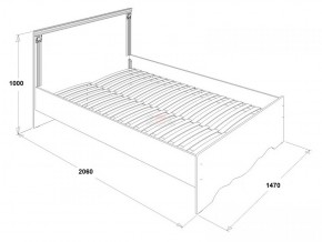 Кровать двойная Ольга 1Н + 2-а ящика (1400*2000) в Игре - igra.ok-mebel.com | фото 3