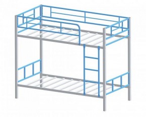 Кровать двухъярусная "Севилья-2.01 комбо" Серый/Голубой в Игре - igra.ok-mebel.com | фото 2
