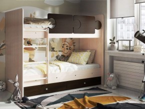 Кровать двухъярусная "Тетрис" (щиты) с бортиками + ящики в Игре - igra.ok-mebel.com | фото 3