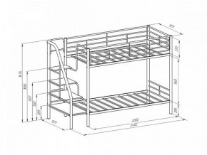 Кровать двухъярусная "Толедо" Черный/Дуб молочный в Игре - igra.ok-mebel.com | фото 2