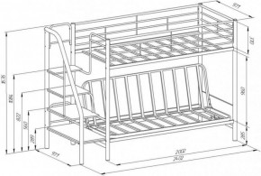 Кровать двухъярусная с диваном "Мадлен-3" (Белый/Фиолетовы) в Игре - igra.ok-mebel.com | фото 3