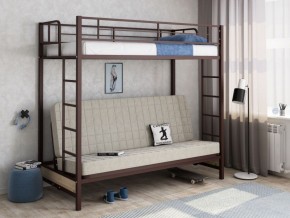 Кровать двухъярусная с диваном "Мадлен" (Коричневый/Бежевый) в Игре - igra.ok-mebel.com | фото
