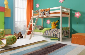 Кровать двухъярусная с наклонной лестницей Соня (Вариант 10) в Игре - igra.ok-mebel.com | фото