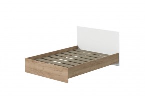 Кровать Эконом 900 (Дуб крафт золотой/Белый текстурный) в Игре - igra.ok-mebel.com | фото