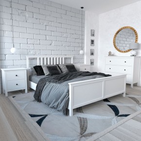 Кровать Ф-156.02 двухспальная 160х200 из массива сосны, цвет белый в Игре - igra.ok-mebel.com | фото
