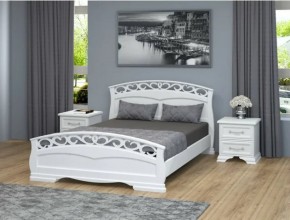 ГРАЦИЯ-1 Кровать из массива 1600 (Белый античный) в Игре - igra.ok-mebel.com | фото