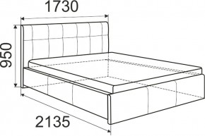 Кровать Изабелла с латами Newtone cacao 1400x2000 в Игре - igra.ok-mebel.com | фото 6