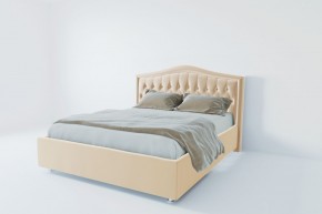 Кровать Калининград с ПМ 1200 (экокожа бежевая) в Игре - igra.ok-mebel.com | фото