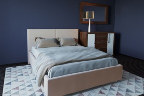 Кровать Корсика с ПМ 1400 (экокожа бежевая) в Игре - igra.ok-mebel.com | фото 2