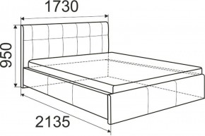 Кровать Изабелла с латами Newtone light beige 1400x2000 в Игре - igra.ok-mebel.com | фото 2