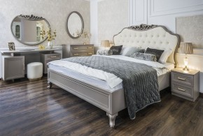 Кровать Мокко 1600 с мягким изголовьем + основание (серый камень) в Игре - igra.ok-mebel.com | фото