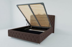 Кровать Нягань с ПМ 1200 (экокожа коричневая) в Игре - igra.ok-mebel.com | фото