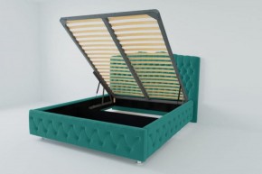 Кровать Нягань с ПМ 2000 (велюр бирюзовый) в Игре - igra.ok-mebel.com | фото