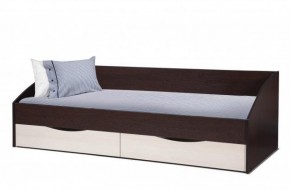 Кровать одинарная "Фея - 3" симметричная New (2000Х900) венге/вудлайн кремовый в Игре - igra.ok-mebel.com | фото
