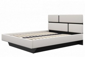 Кровать Палермо 1600 с ПМ 05 Белый гладкий шелк/Черный гладкий шелк в Игре - igra.ok-mebel.com | фото