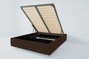 Кровать Подиум с ПМ 1400 (экокожа коричневая) в Игре - igra.ok-mebel.com | фото 2