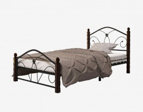 Кровать "Селена 1" Черная (900*2000) (ножки-шоколад) с коваными элементами в Игре - igra.ok-mebel.com | фото 2