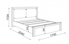 Кровать 1.6 Глэдис М31 с настилом и мягкой частью (ЯШС/Белый) в Игре - igra.ok-mebel.com | фото 3