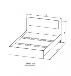 СОФИ СКР1400.1Кровать 1400 в Игре - igra.ok-mebel.com | фото 2