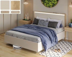 Кровать (Светло-серый U750 ST9/Дуб Небраска натуральный) 1400 в Игре - igra.ok-mebel.com | фото