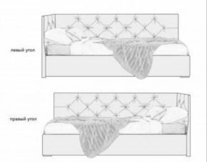 Кровать угловая Лэсли интерьерная +настил ДСП (90х200) в Игре - igra.ok-mebel.com | фото 2