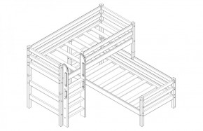 Кровать угловая с прямой лестницей Соня (Вариант 7) в Игре - igra.ok-mebel.com | фото 3