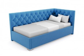 Кровать угловая Виола интерьерная +основание (80х200) 1 кат. ткани в Игре - igra.ok-mebel.com | фото