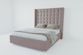 Кровать Венеция ЛЮКС с ПМ 1200 (велюр темно-серый) в Игре - igra.ok-mebel.com | фото 2