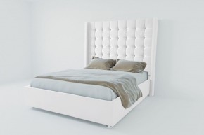 Кровать Венеция ЛЮКС с ПМ 1600 (экокожа белая) в Игре - igra.ok-mebel.com | фото 2