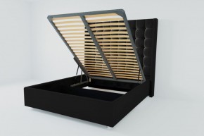 Кровать Венеция ЛЮКС с ПМ 1600 (экокожа кольт ч) в Игре - igra.ok-mebel.com | фото