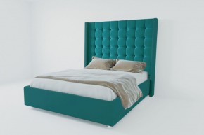Кровать Венеция ЛЮКС с ПМ 1600 (велюр бирюзовый) в Игре - igra.ok-mebel.com | фото 2