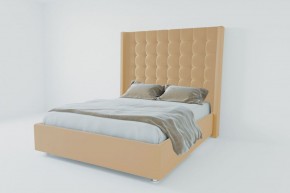 Кровать Венеция ЛЮКС с ПМ 2000 (экокожа бежевая) в Игре - igra.ok-mebel.com | фото 2