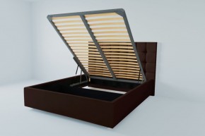 Кровать Венеция с ПМ 900 (экокожа коричневая) в Игре - igra.ok-mebel.com | фото