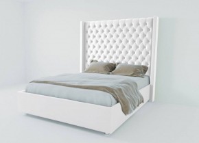 Кровать Версаль ЛЮКС с ПМ 800 (экокожа белая) в Игре - igra.ok-mebel.com | фото