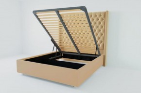 Кровать Версаль ЛЮКС с ПМ 900 (экокожа бежевая) в Игре - igra.ok-mebel.com | фото 2