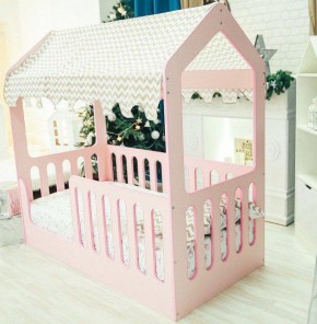 Кровать-домик без ящика 800*1600 (Розовый) в Игре - igra.ok-mebel.com | фото