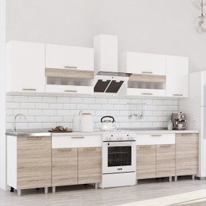 Кухня Айсбери 2.4 м (Белый/Дуб Сонома) в Игре - igra.ok-mebel.com | фото