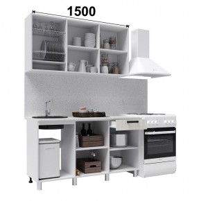 Кухня ДИОР 1500 (Белый/Дуб Крафт белый) в Игре - igra.ok-mebel.com | фото 2