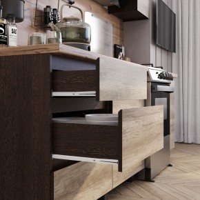 Кухня Энигма 1.6 м (венге/дуб каньон) в Игре - igra.ok-mebel.com | фото 2